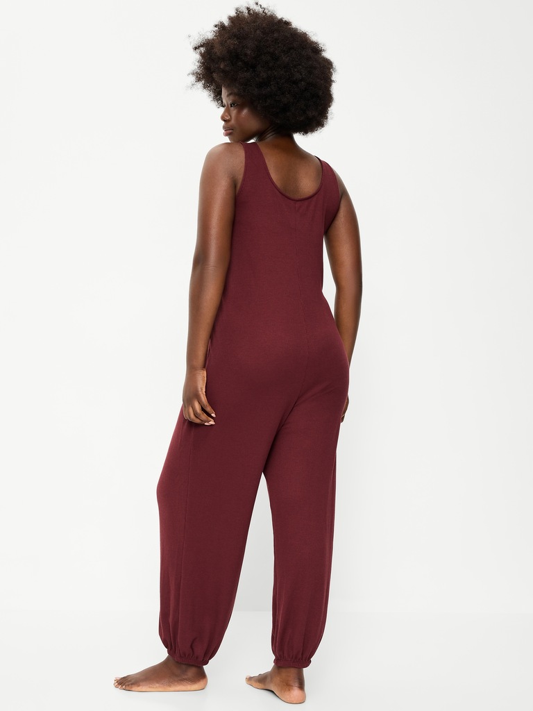 Harem-Leg Pajama Jumpsuit