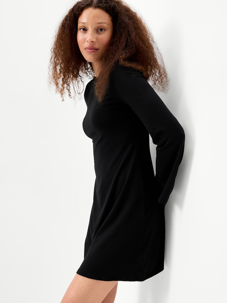 Low-Back Flare Mini Dress