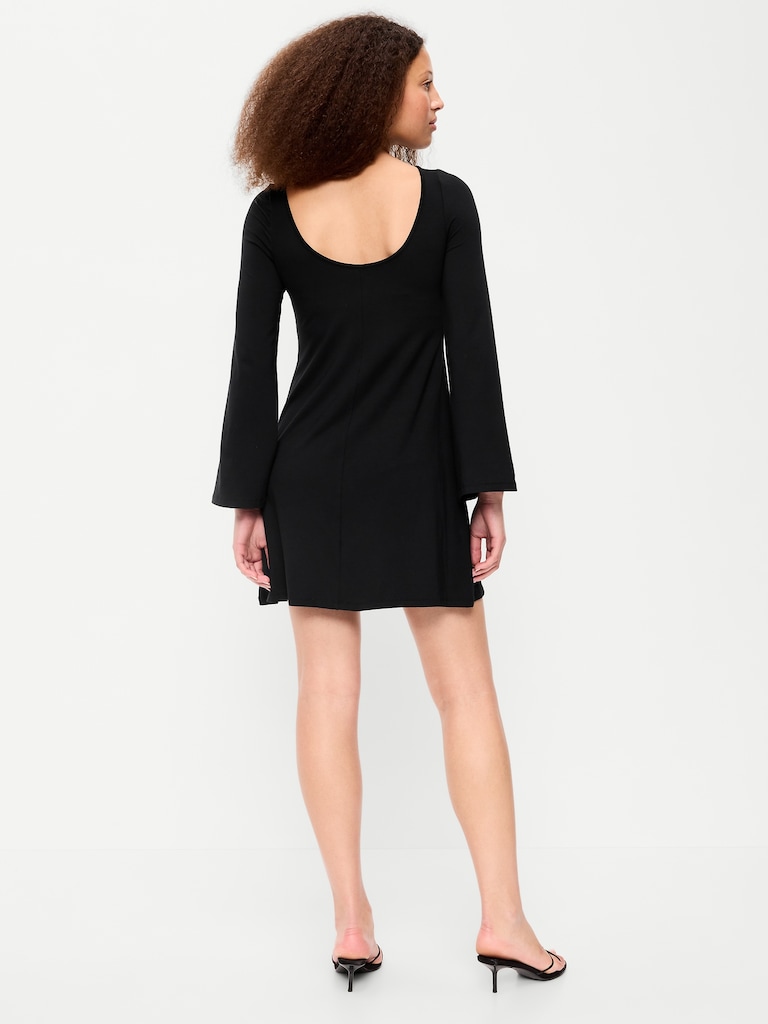 Low-Back Flare Mini Dress