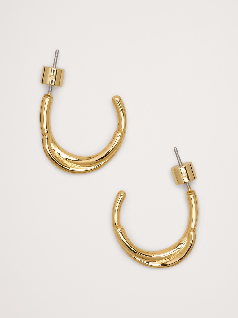Dashed Twist Hoop Earrings