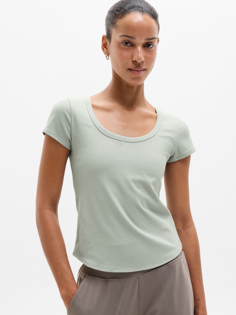Signature Rib Scoop Tee