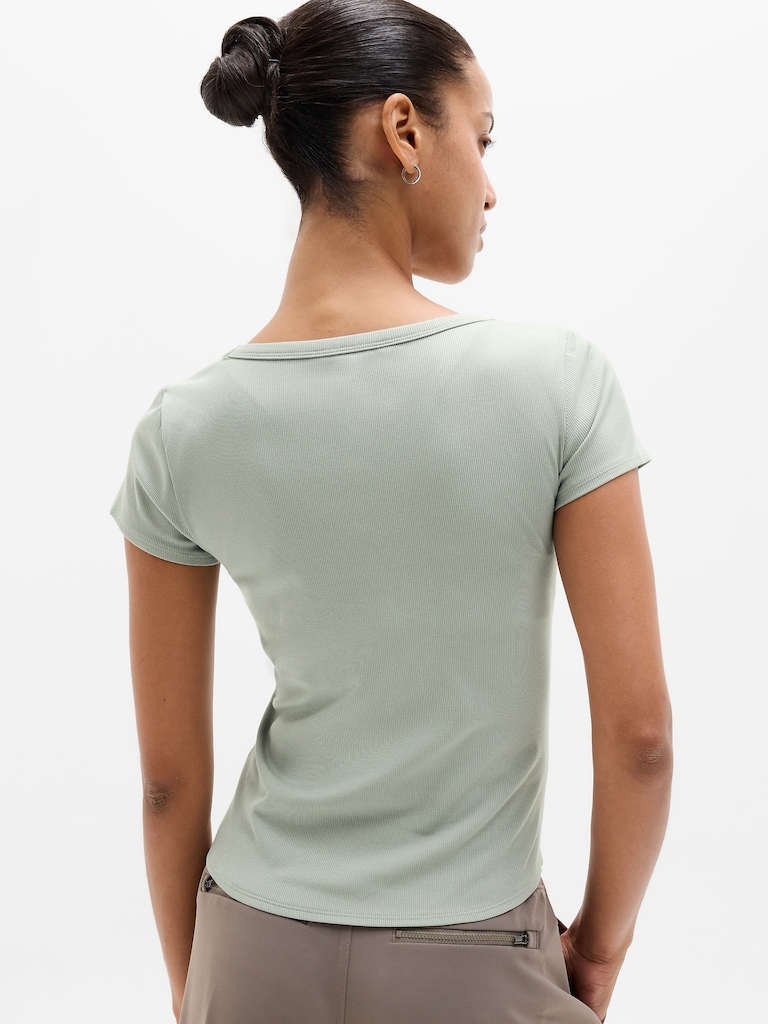 Signature Rib Scoop Tee