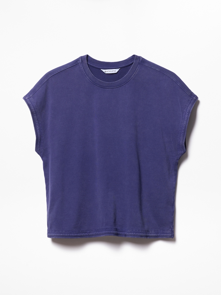 Airy Cotton Terry Snow Wash Sweatshirt Tee