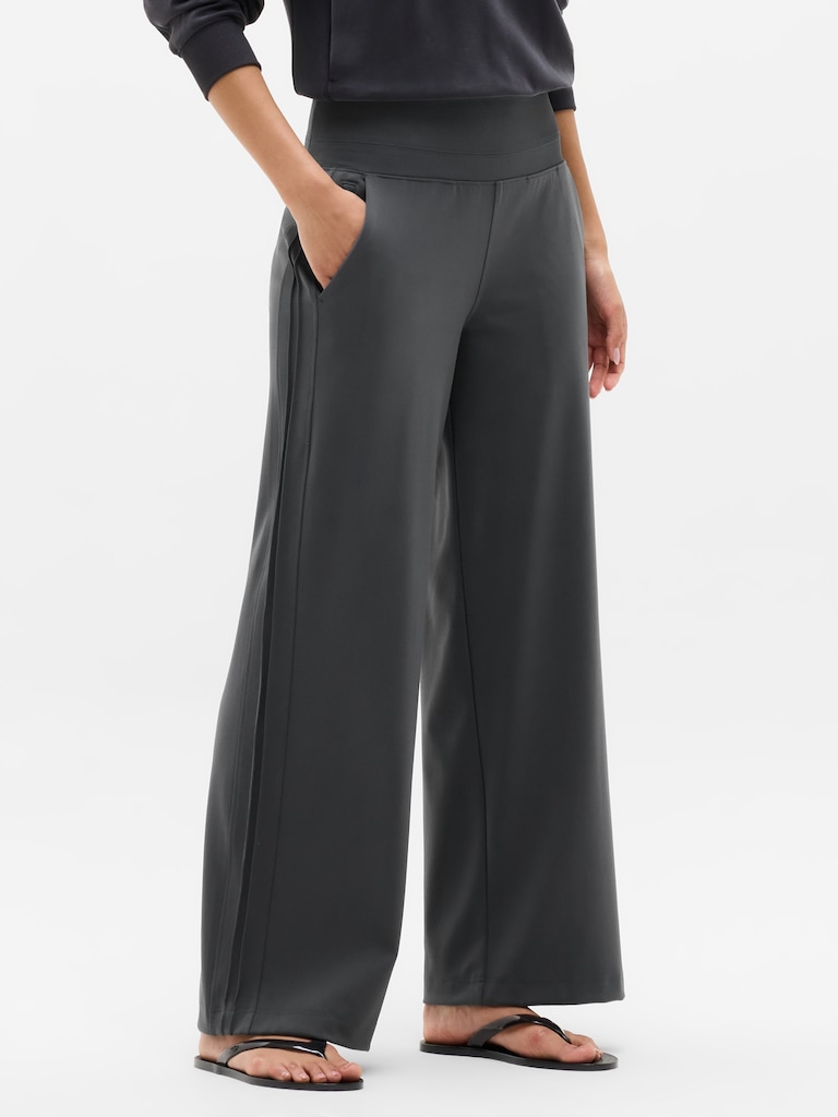 Venice Pintuck High Rise Wide Leg Pant