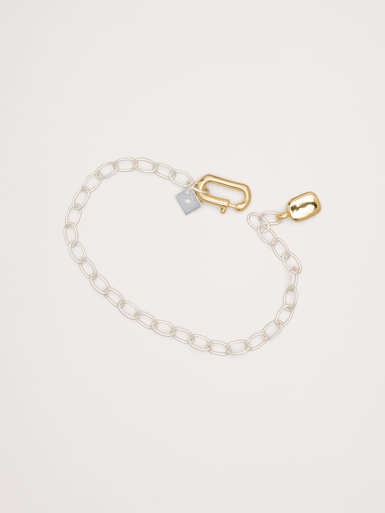 Bracelet à maillons deux tons