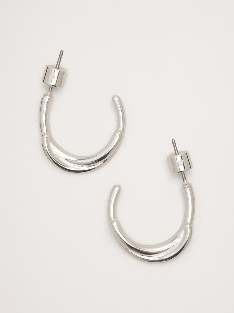 Dashed Twist Hoop Earrings