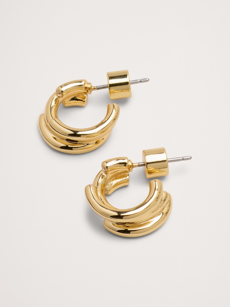 Mini Dashed Hoop Earrings