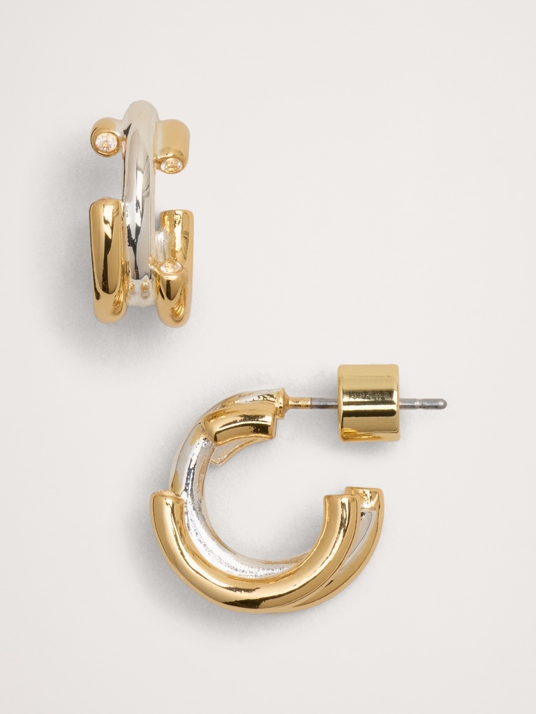 Mini Dashed Hoop Earrings