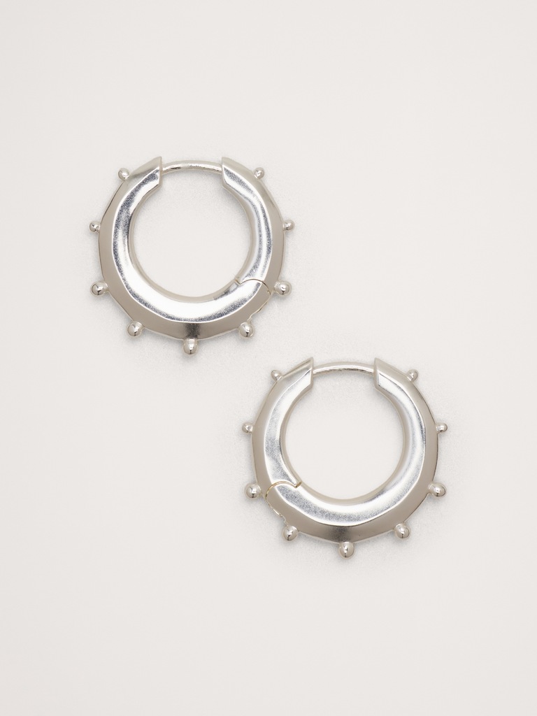 Mini Spiked Hoop Earrings
