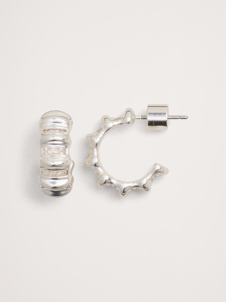 Boucles d’oreilles arrondies texturées