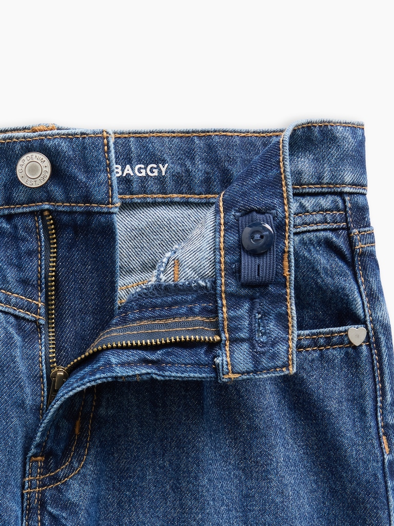 Kids Low Rise Front Yoke Baggy Jeans