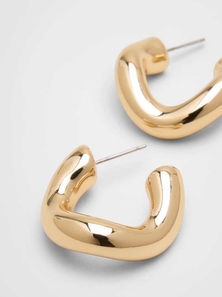 Wavy Hoop Earrings