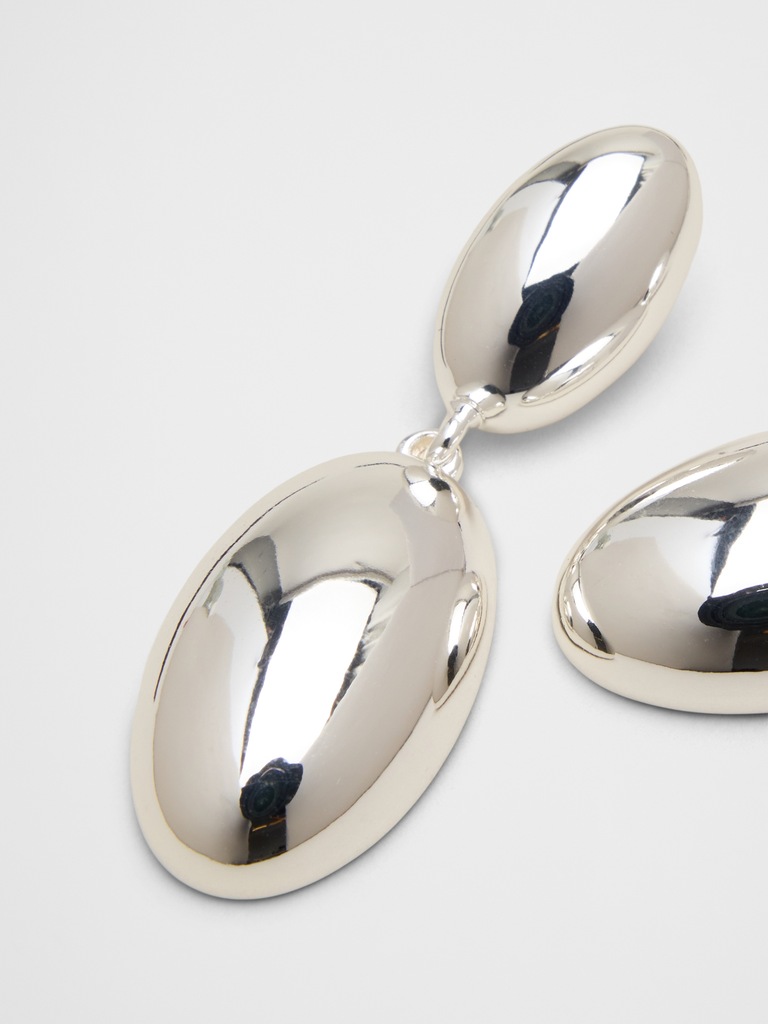 Oval Pendant Drop Earrings