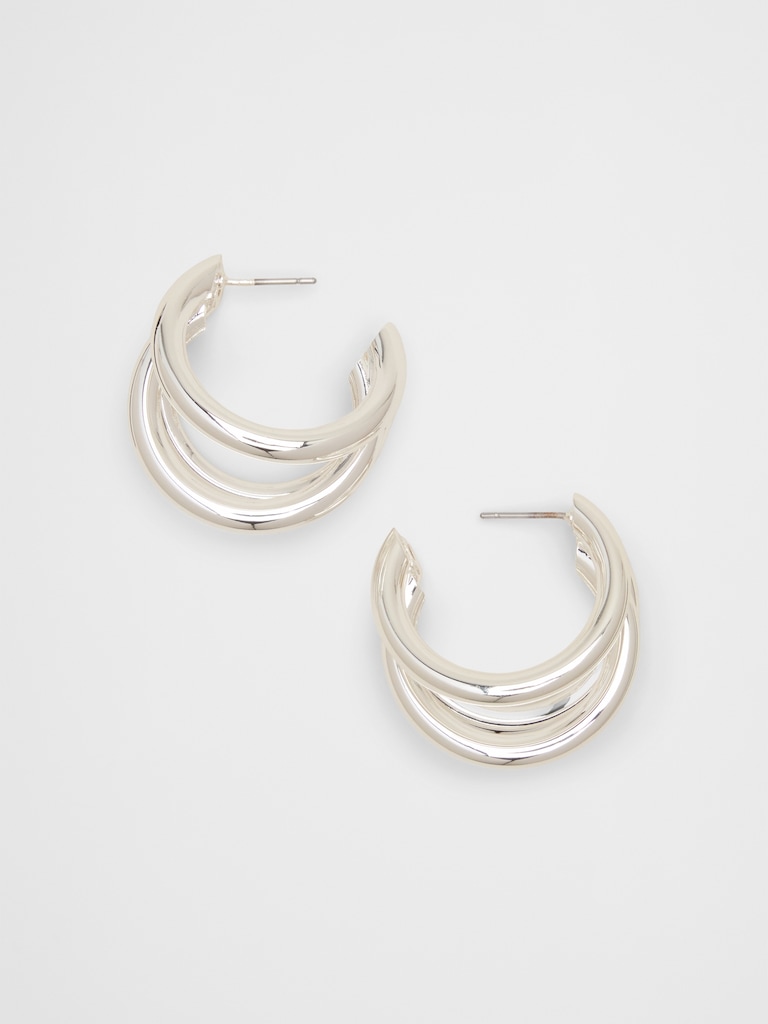 Triple Hoop Earrings