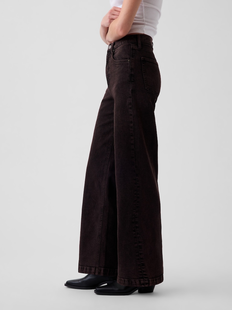 High Rise Stride Wide-Leg Jeans