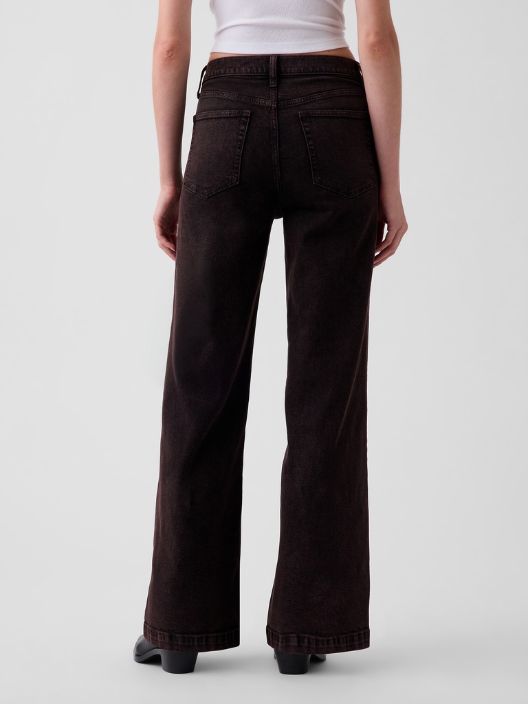 High Rise Stride Wide-Leg Jeans