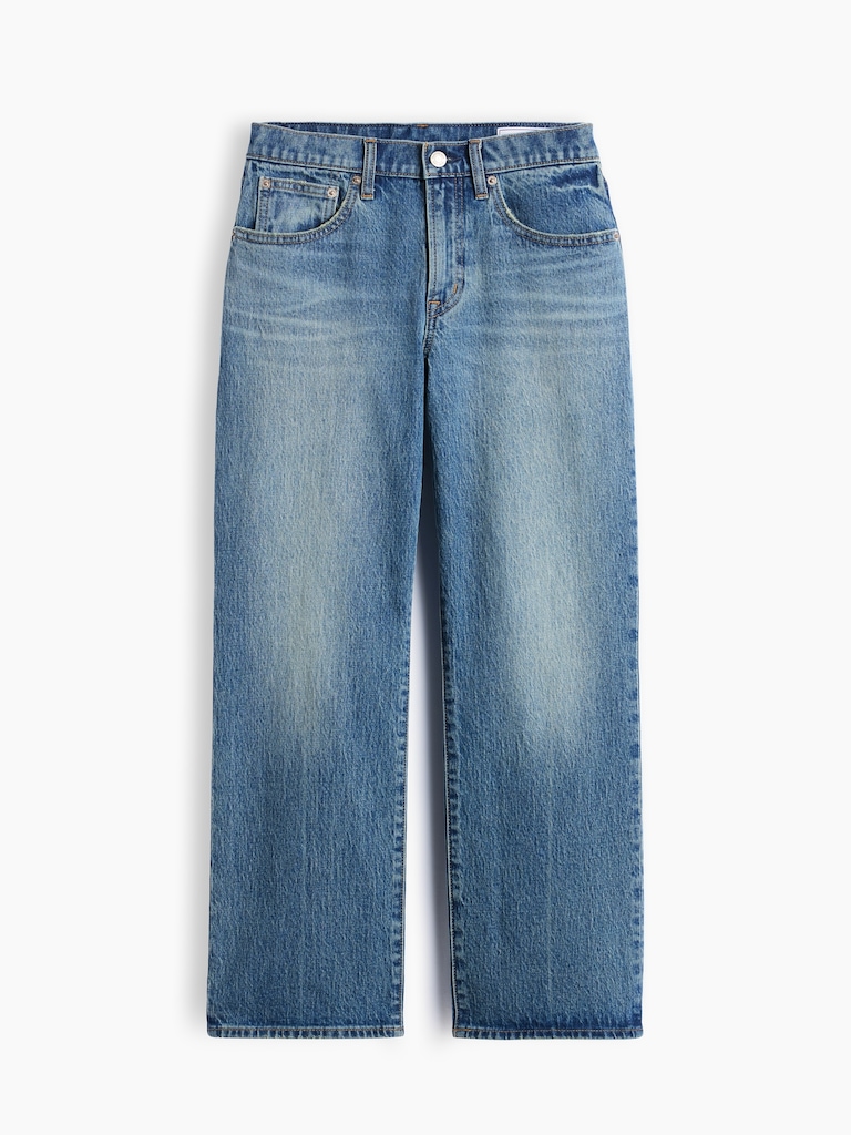 Mid Rise Flare Crop Jeans