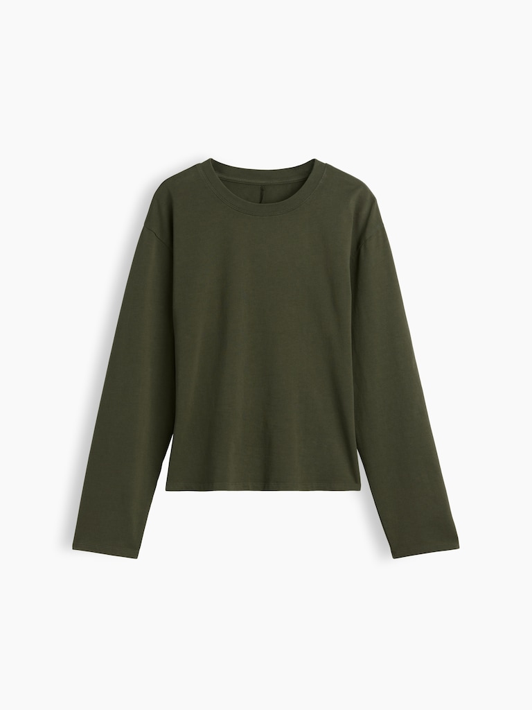 Knit Fitted-Waist T-Shirt