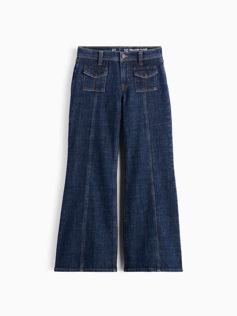 Kids Low Rise Relaxed Flare Jeans
