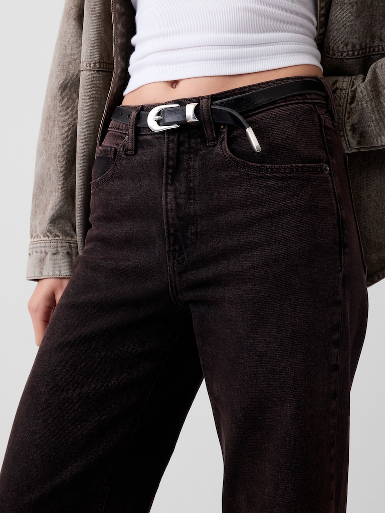 High Rise Stride Wide-Leg Jeans