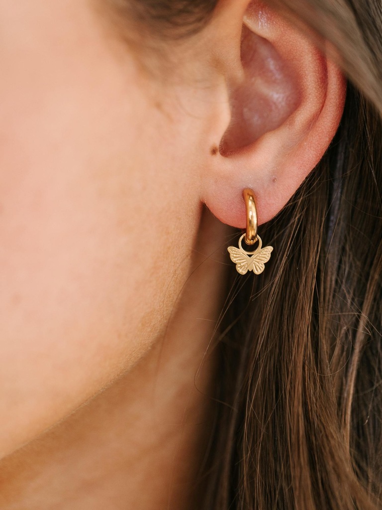 Pierced Co Classic Butterfly Charm For Huggie Earrings