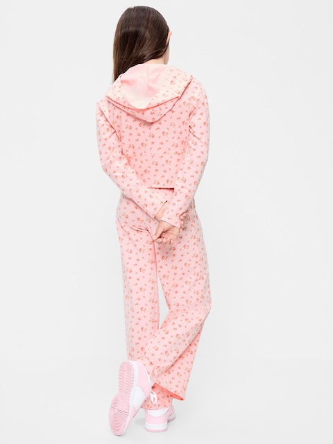 Foldover Jersey Knit Wide-Leg Pants for Girls
