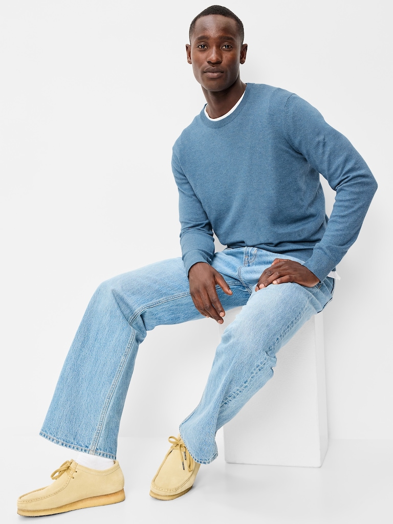 Washed Crew-Neck Sweater