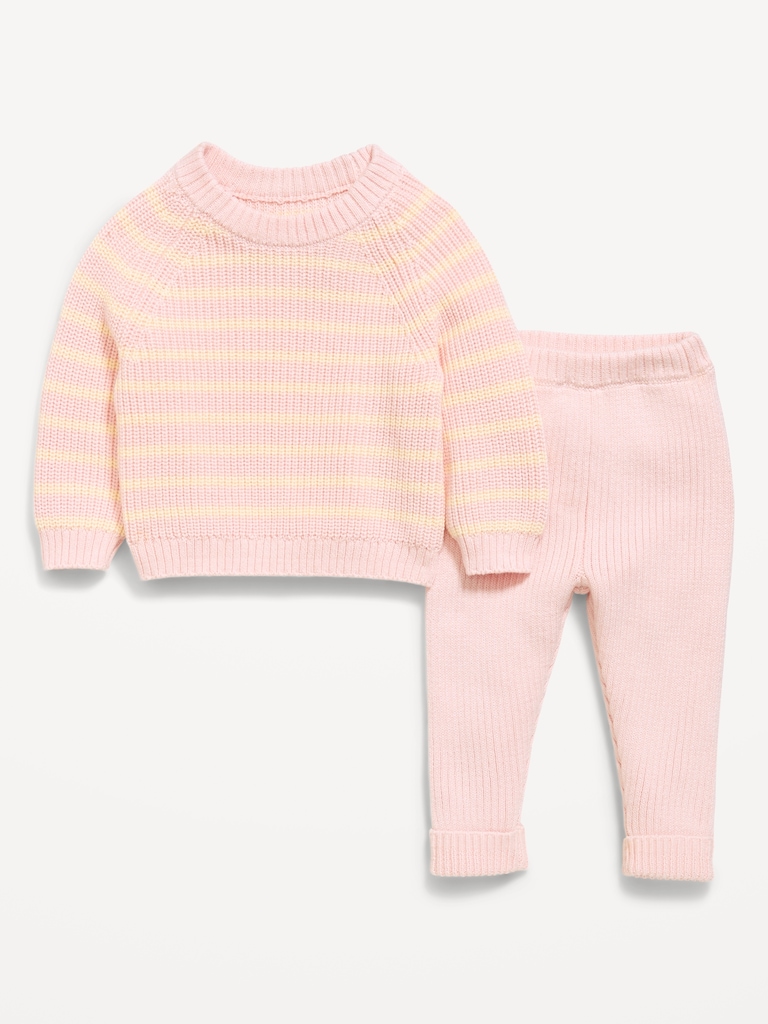 Cozy Ribbed Sweater and Leggings Set for Baby