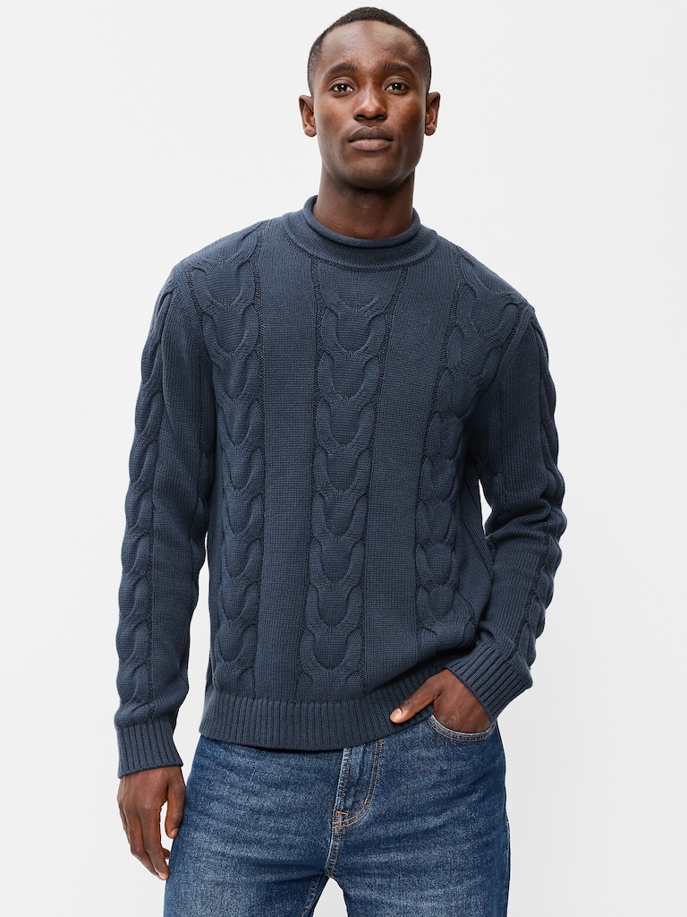 Loose Cable-Knit Sweater