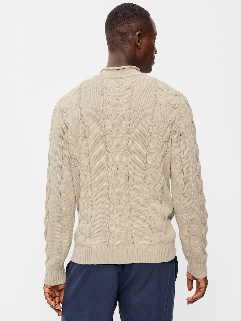 Loose Cable-Knit Sweater