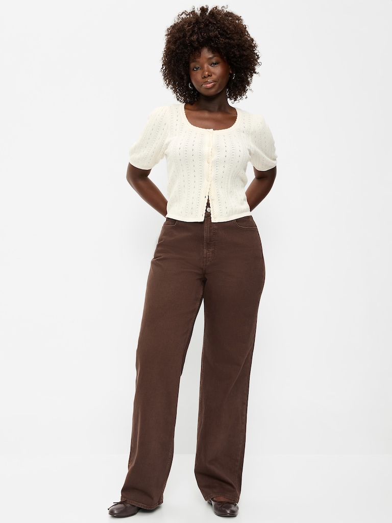 Curvy Extra High-Waisted Wide-Leg Jeans