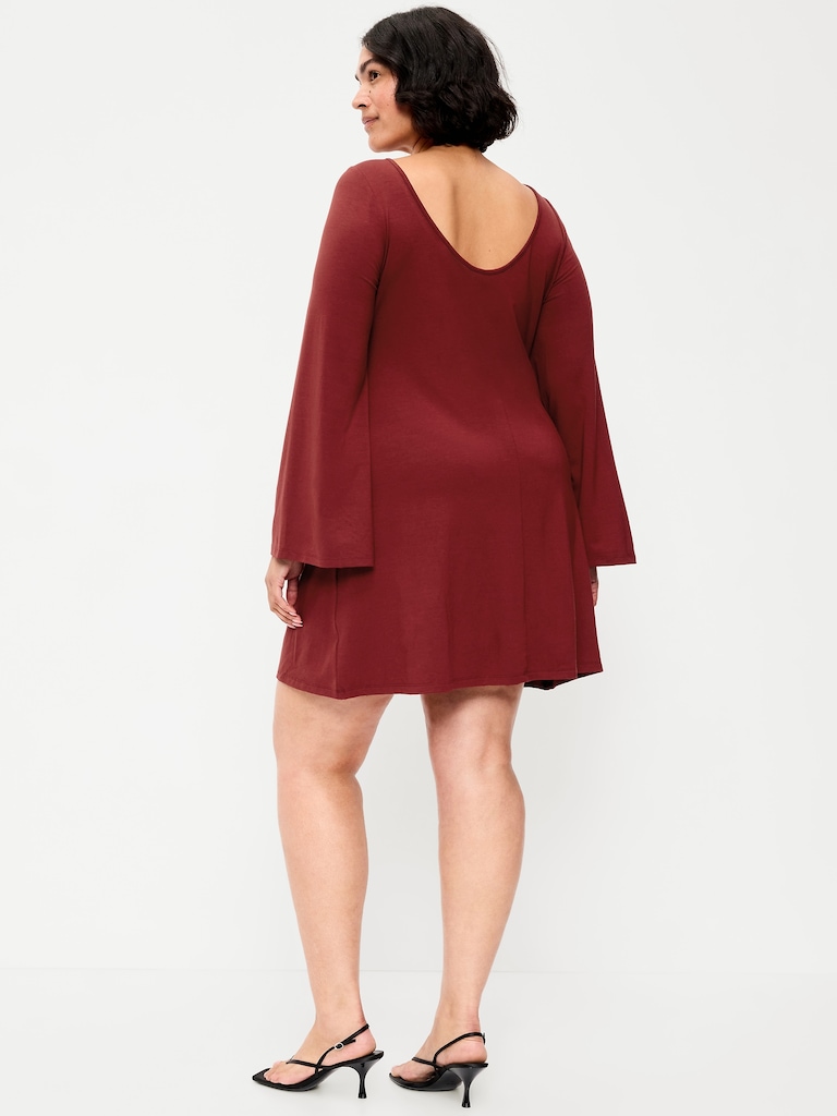 Low-Back Flare Mini Dress