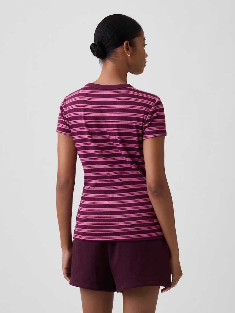 Ribbed Crewneck T-Shirt