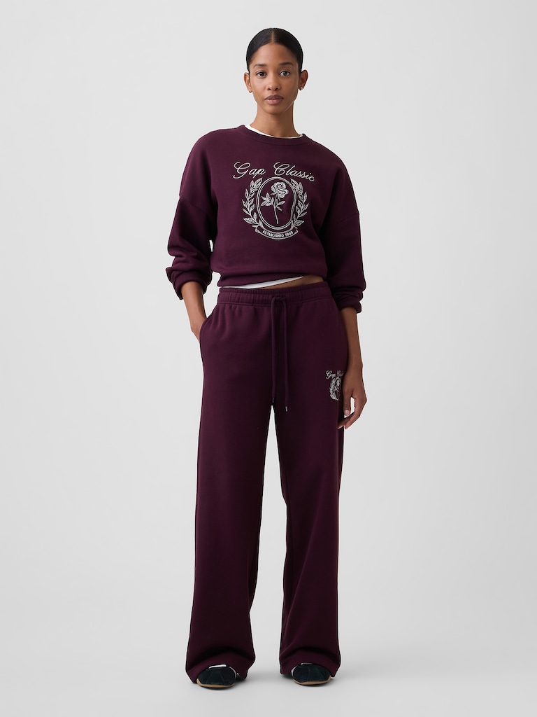 Relaxed Gap Graphic Straight-Leg Sweatpants