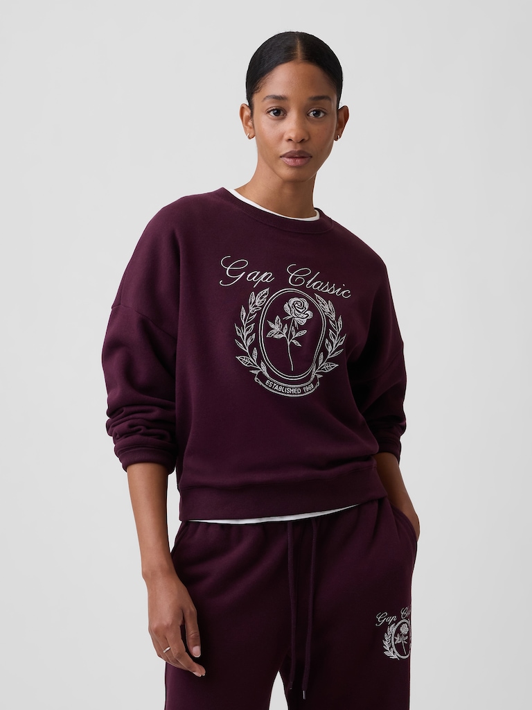 Relaxed Wedge Crewneck Sweatshirt