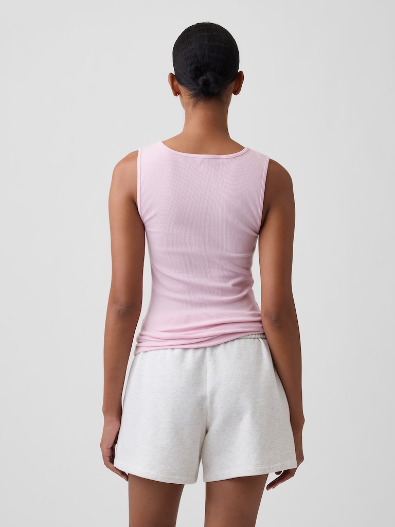 Ribbed Graphic Tank Top