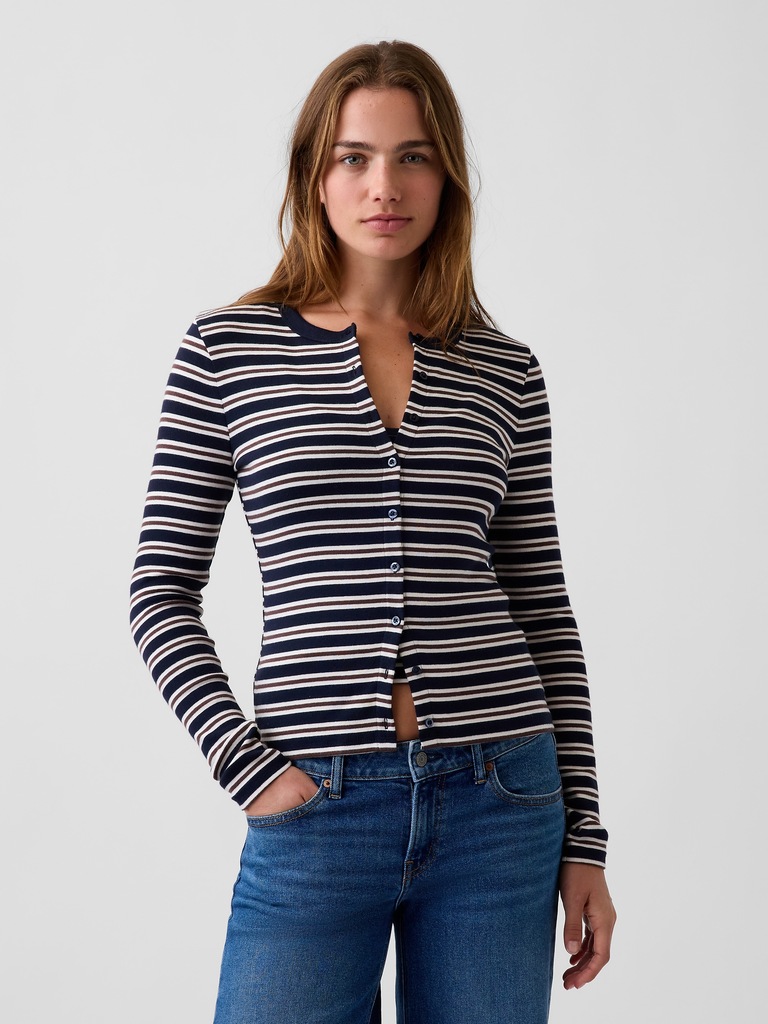 Modern Crewneck Cardigan