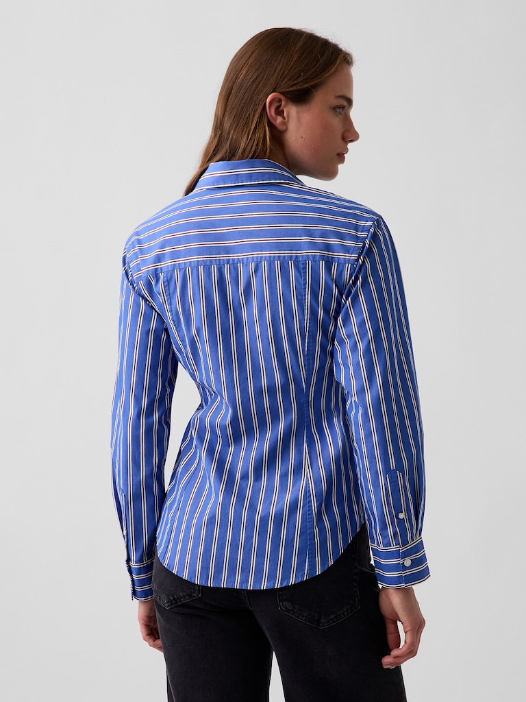 Organic Cotton Poplin Fitted Shirt