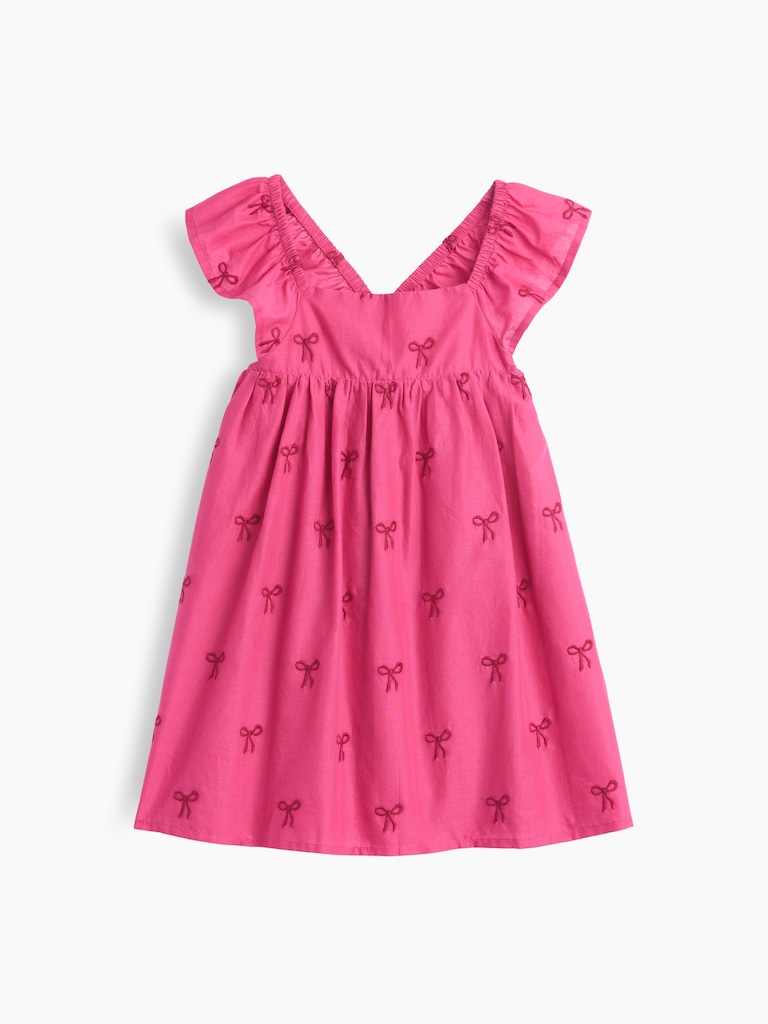 Baby & Toddler Embroidered Flutter-Sleeve Dress
