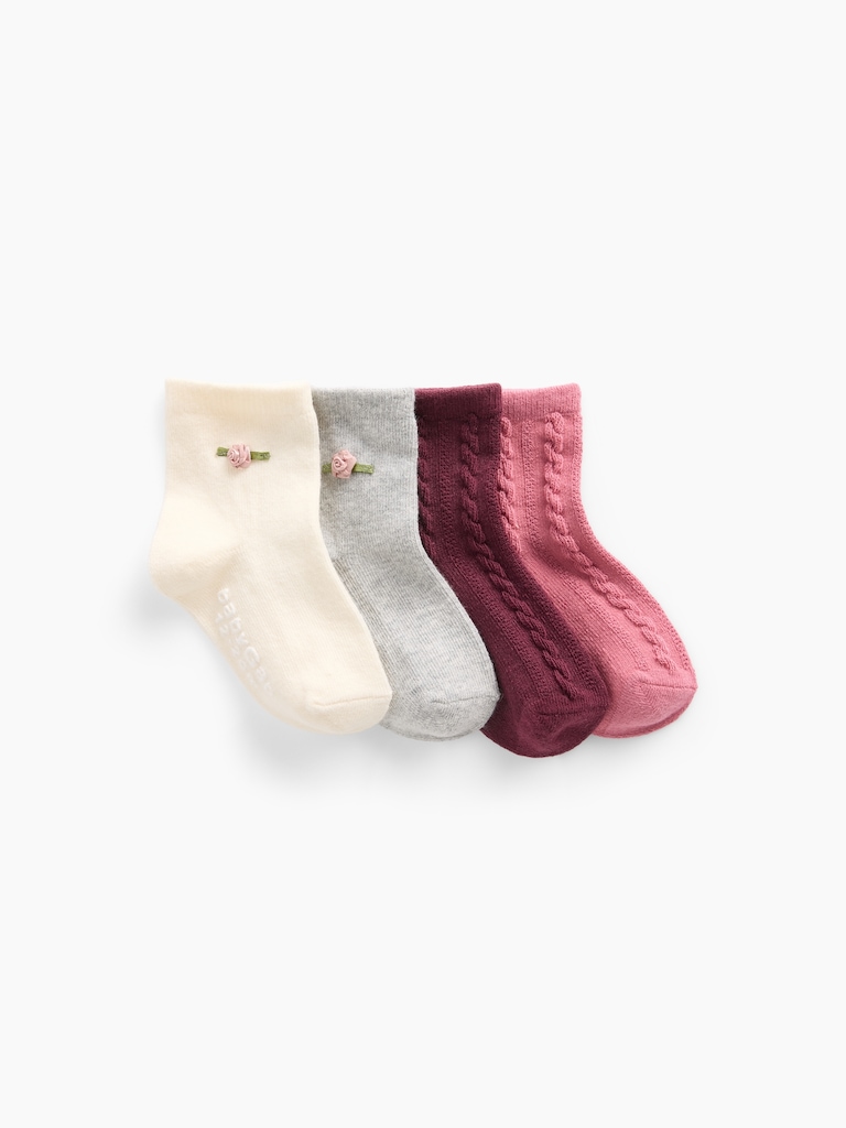 Baby & Toddler Crew Socks (4-Pack)