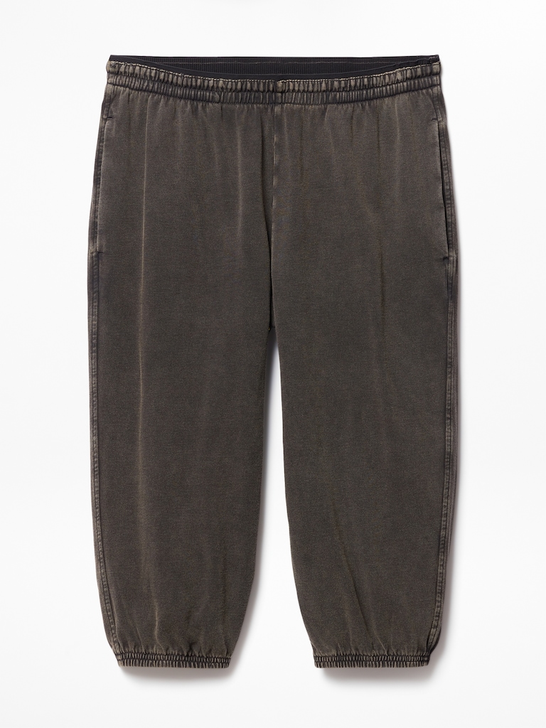Airy Cotton Terry Snow Wash Capri