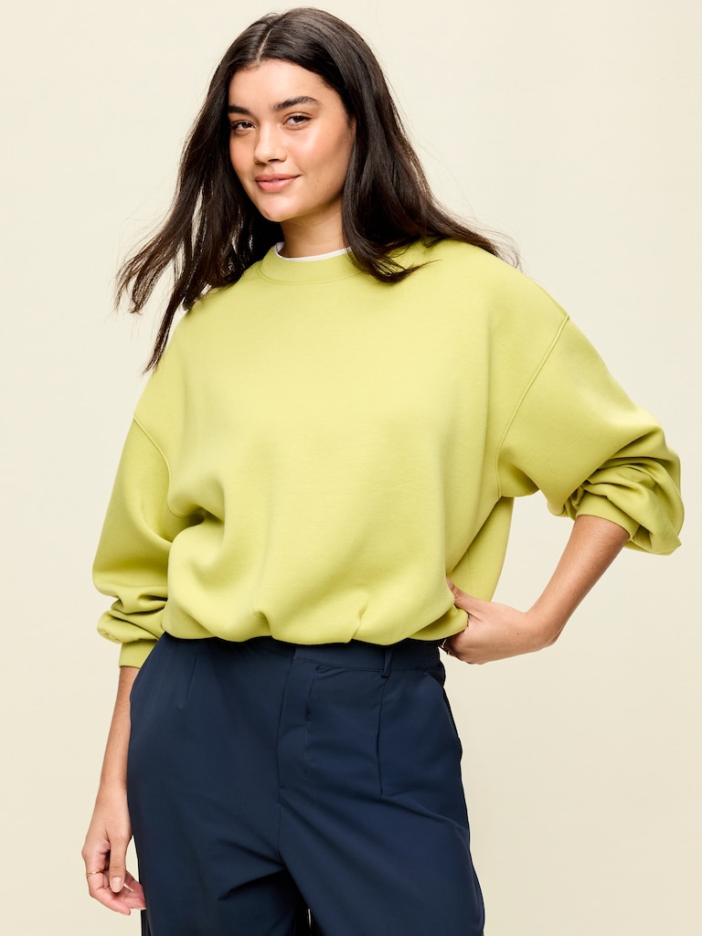 Bounce Fleece Bubble-Hem Sweatshirt