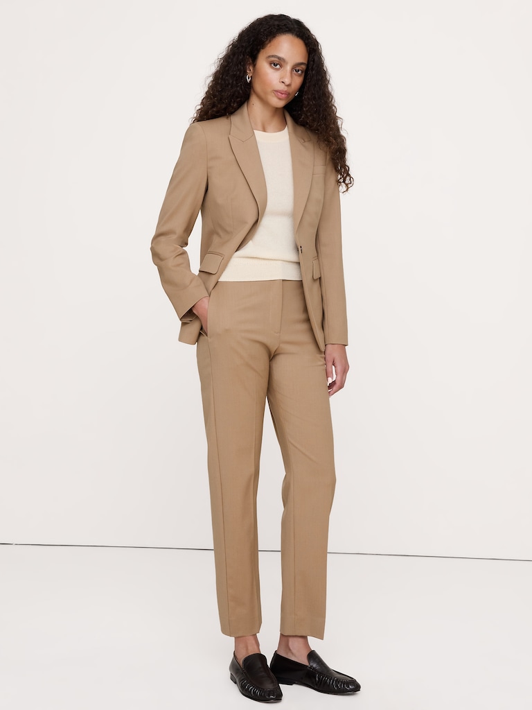 Slim Italian Lightweight Wool Blazer