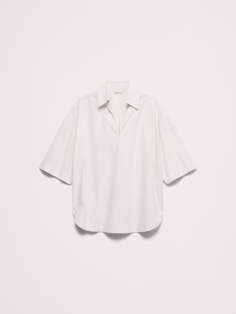 Cotton Poplin Popover Tunic