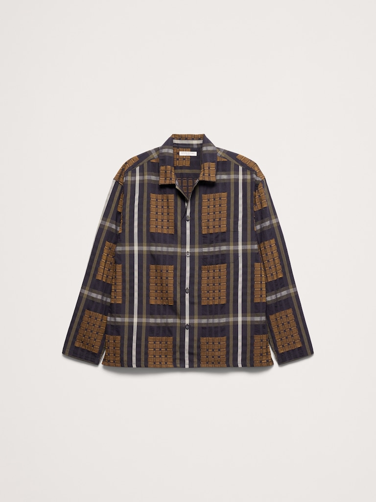 Relaxed-Fit Textured Flannel Resort Shirt