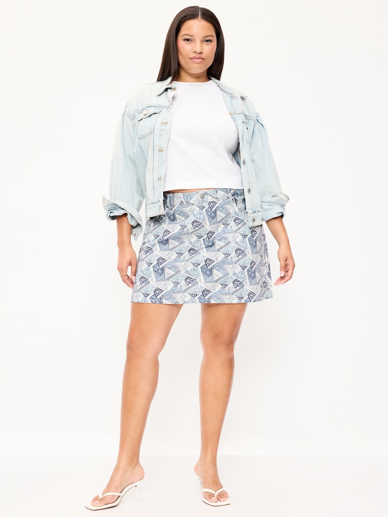 OG High-Waisted Denim Mini Skirt