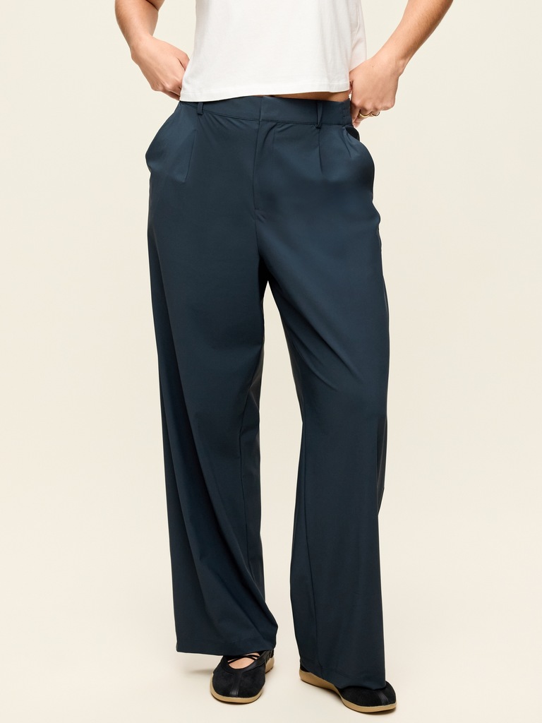 High-Waisted SleekTech Trouser Pants