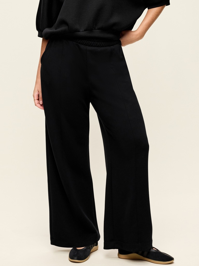 High-Waisted Bounce Fleece Wide-Leg Sweatpants