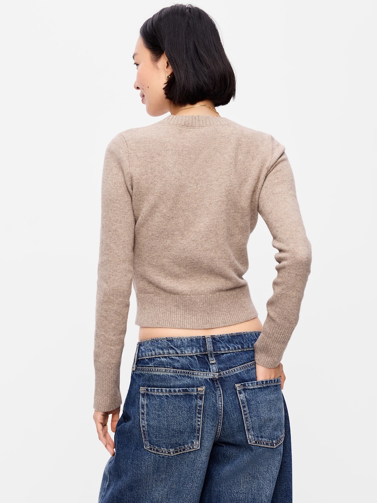 SoSoft Cropped Crew-Neck Cardigan