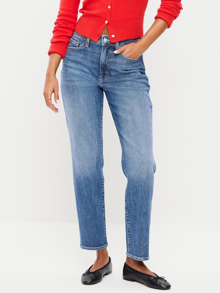 Curvy High-Waisted OG Straight Ankle Jeans
